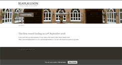 Desktop Screenshot of blairallison.co.uk